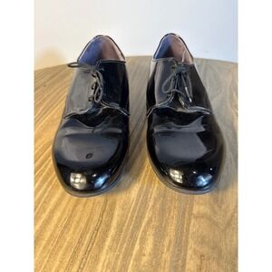 Capps‎ Shoe Company Oxford Mens 10 D Black Patent Leather Military Dress Uniform